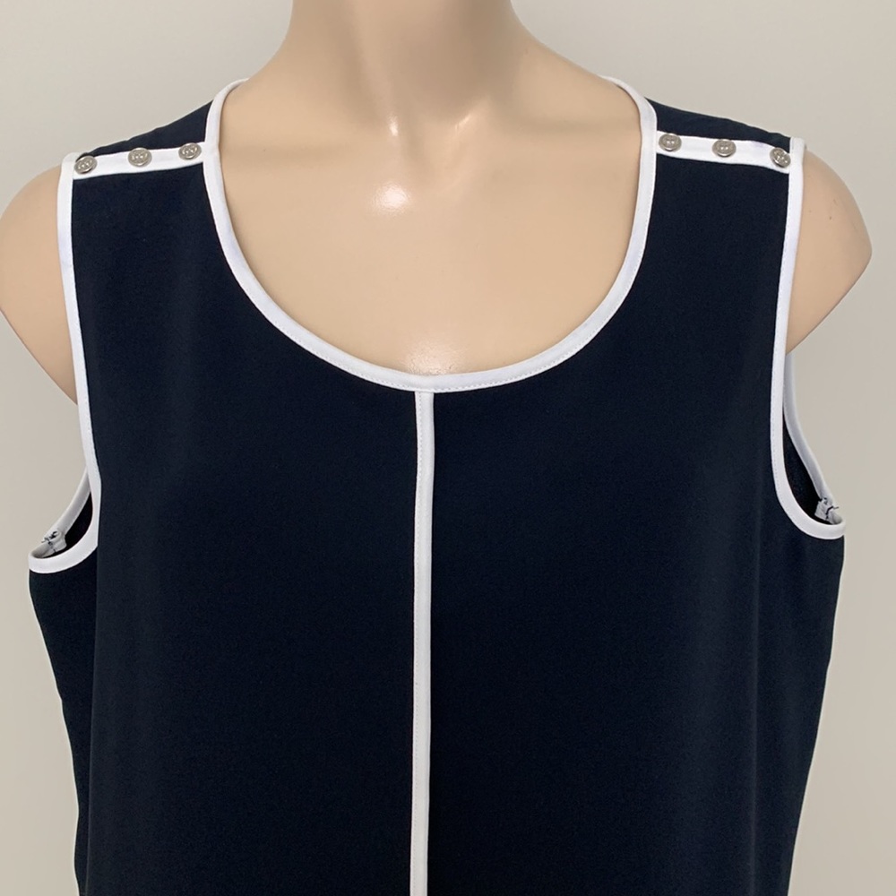 Calvin Klein Navy/White Blouse L